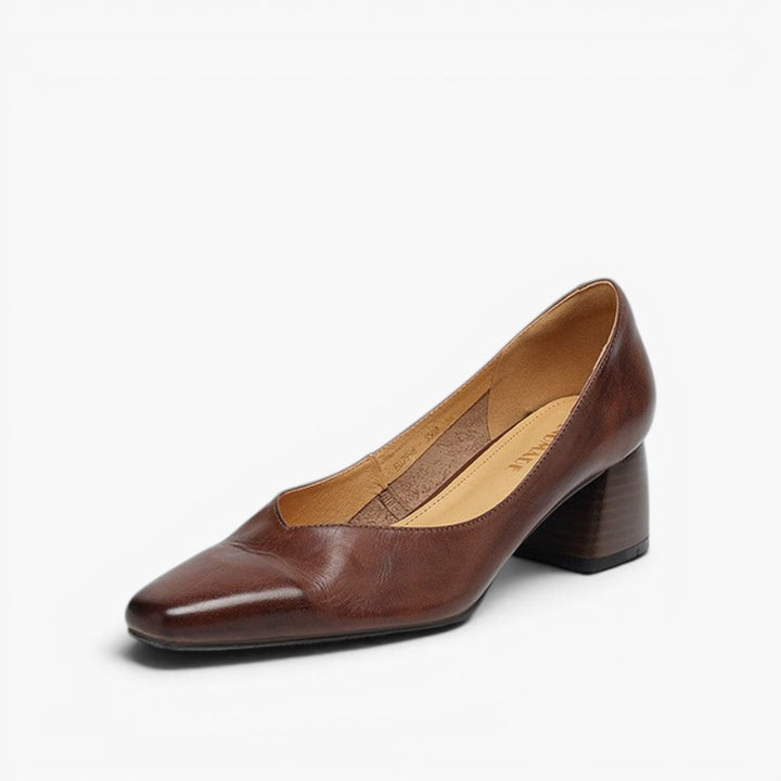 Rosa's Caldre Square Leather Pumps