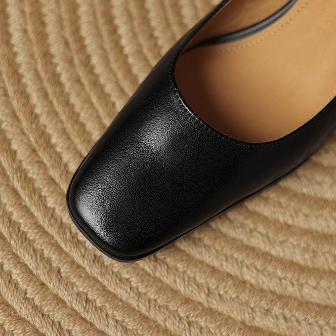 Rosa's Oriel Square Leather Pumps