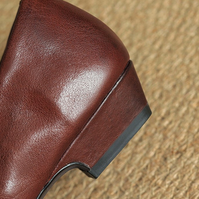 Rosa's Aurette Leather Mary Jane Flats