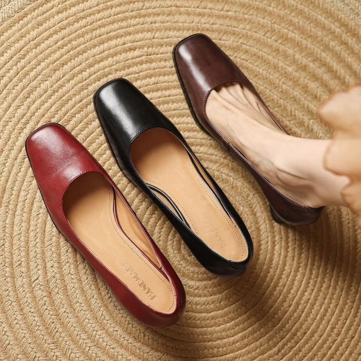 Rosa's Oriel Square Leather Pumps