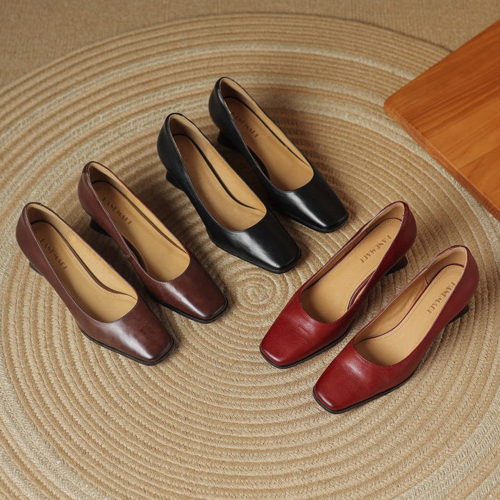 Rosa's Oriel Square Leather Pumps