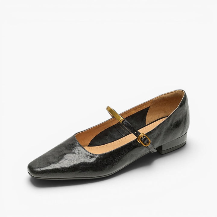 Rosa's Eloria Lambskin Leather Mary Janes
