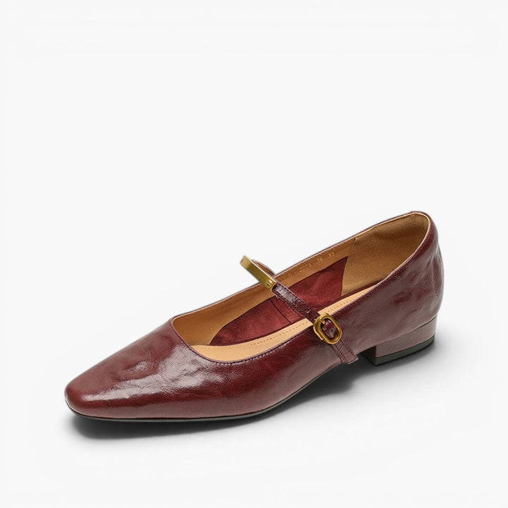 Rosa's Eloria Lambskin Leather Mary Janes
