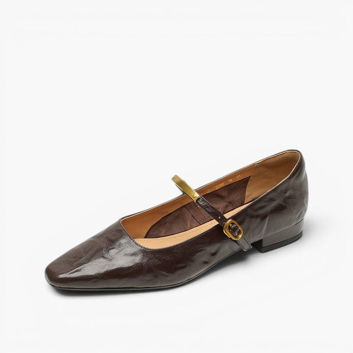 Rosa's Eloria Lambskin Leather Mary Janes