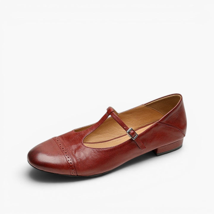 Rosa's Esmira T-Strap Leather Mary Janes
