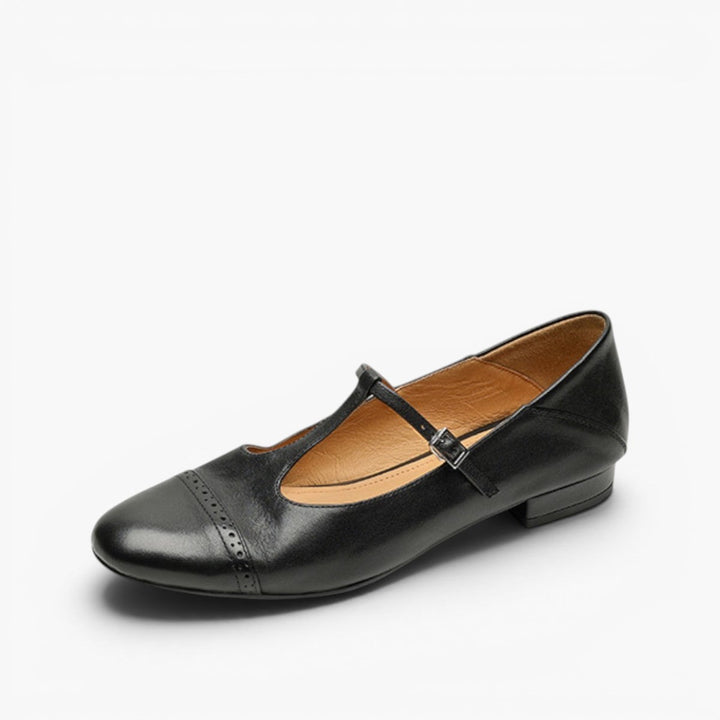 Rosa's Esmira T-Strap Leather Mary Janes