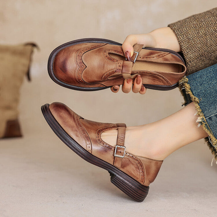 Rosa's Veloria Leather Mary Janes