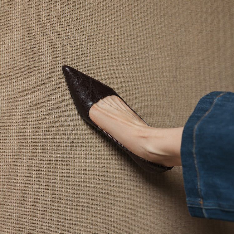 Rosa's Verrine Low Leather Pumps