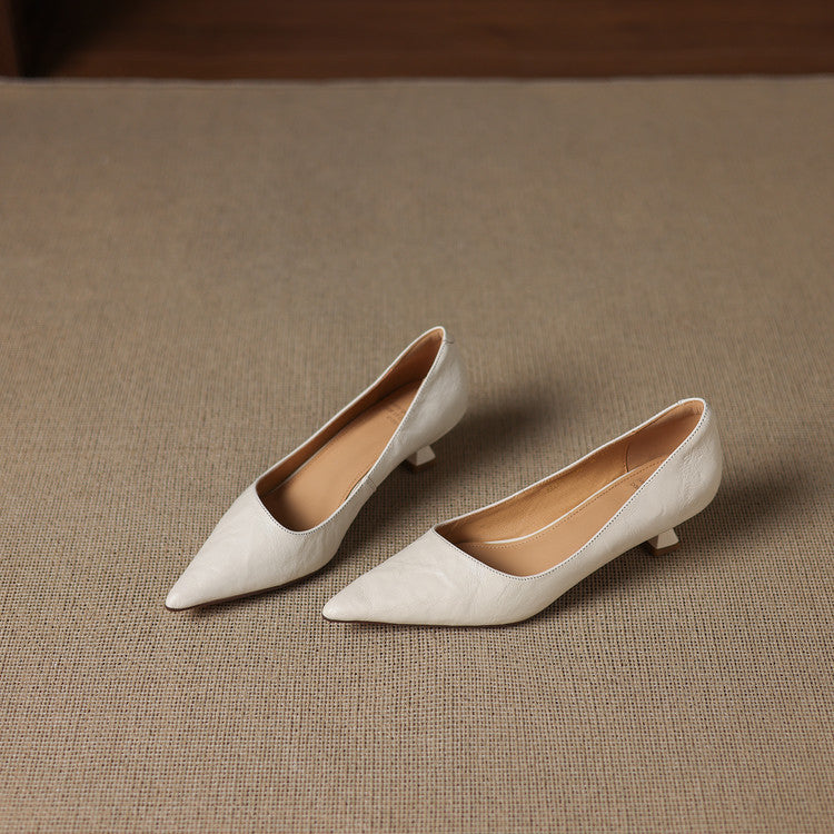 Rosa's Verrine Low Leather Pumps