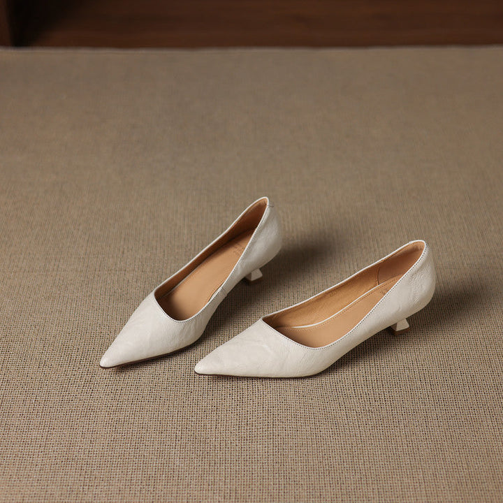 Rosa's Verrine Low Leather Pumps