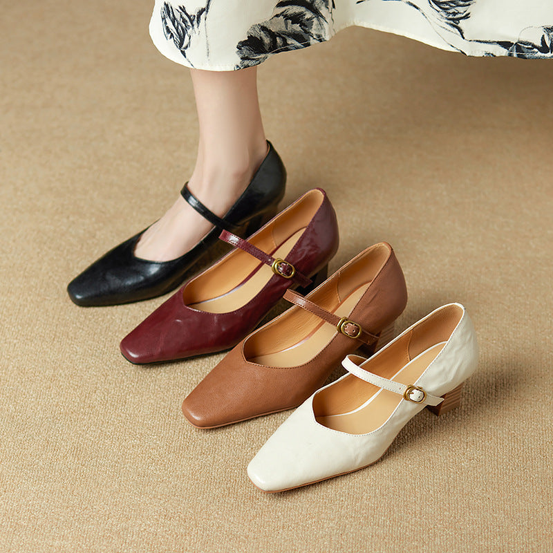 Rosa's Orvane Leather Heels
