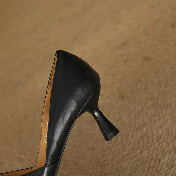 Rosa's Lorene Curve Leather Heels