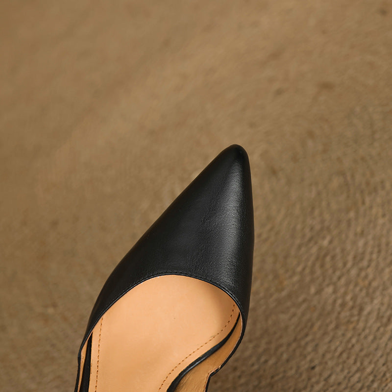 Rosa's Lorene Curve Leather Heels