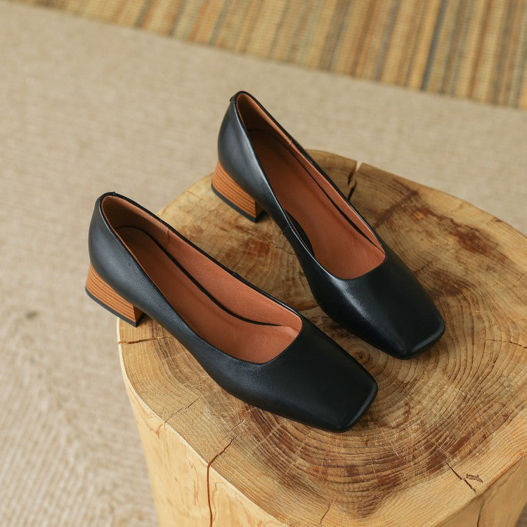 Rosa's Norvyn Square Leather Pumps