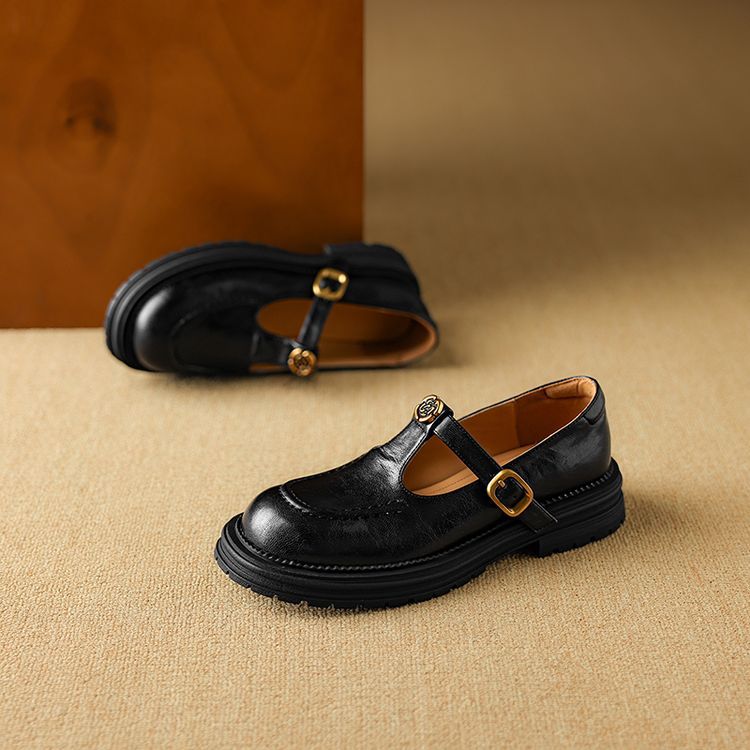 Rosa's Brinell Mary-Jane Leather Loafers