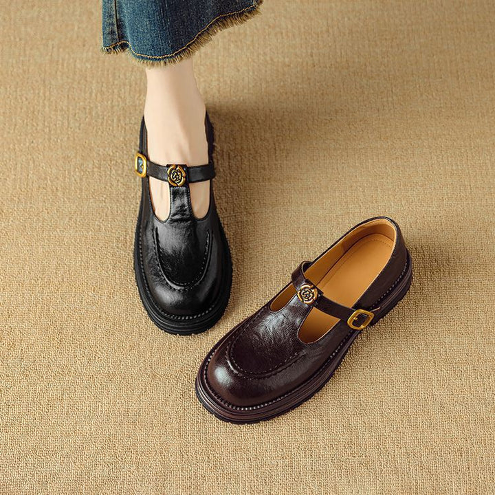 Rosa's Brinell Mary-Jane Leather Loafers
