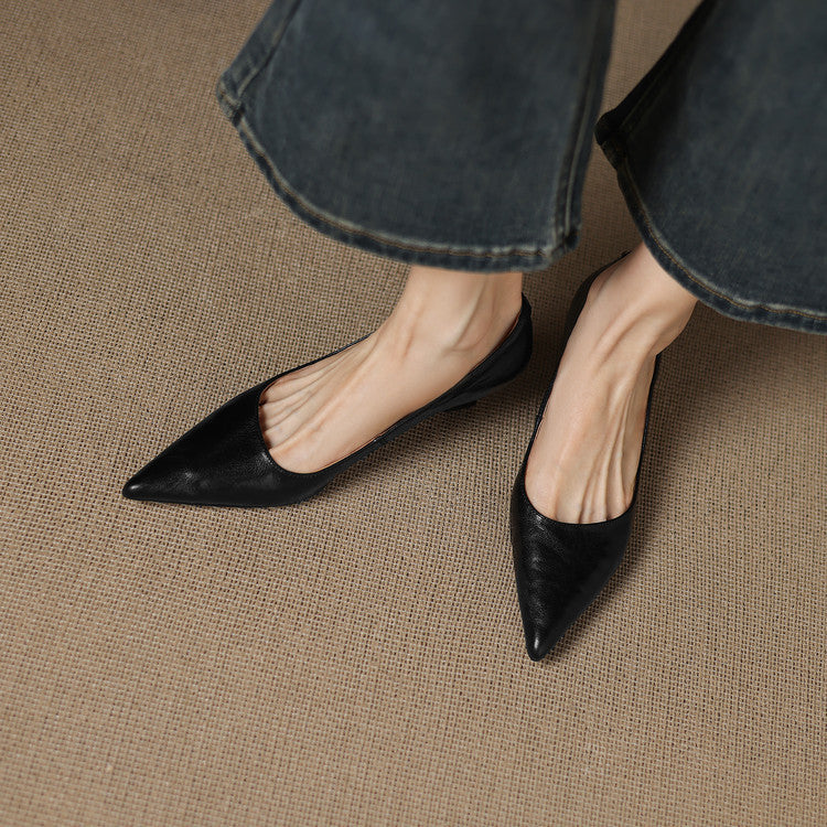 Rosa's Verrine Low Leather Pumps