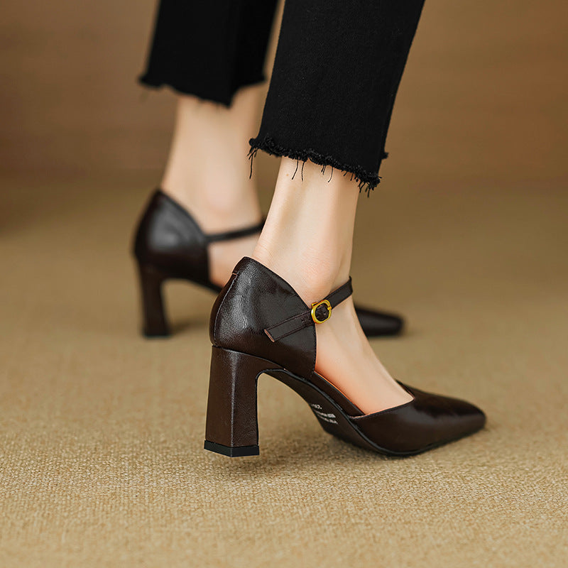Rosa's Virelle d'Orsay Leather Heels
