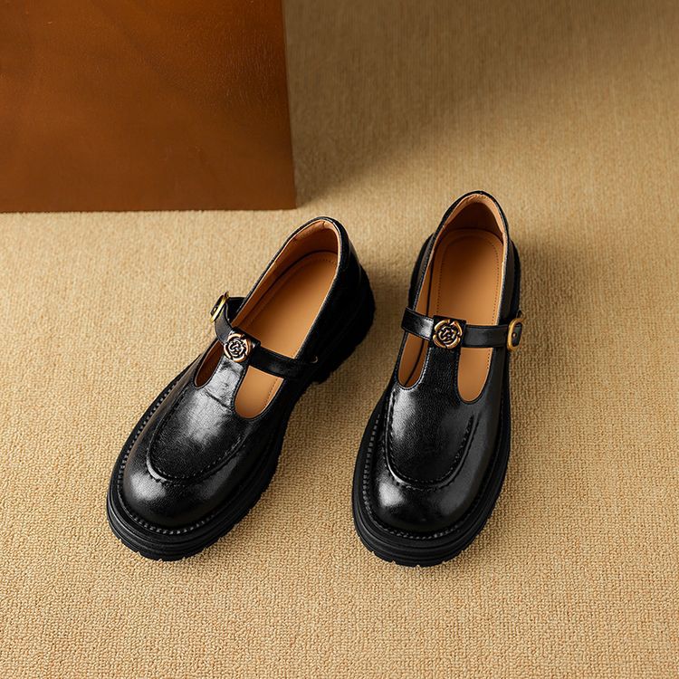 Rosa's Brinell Mary-Jane Leather Loafers