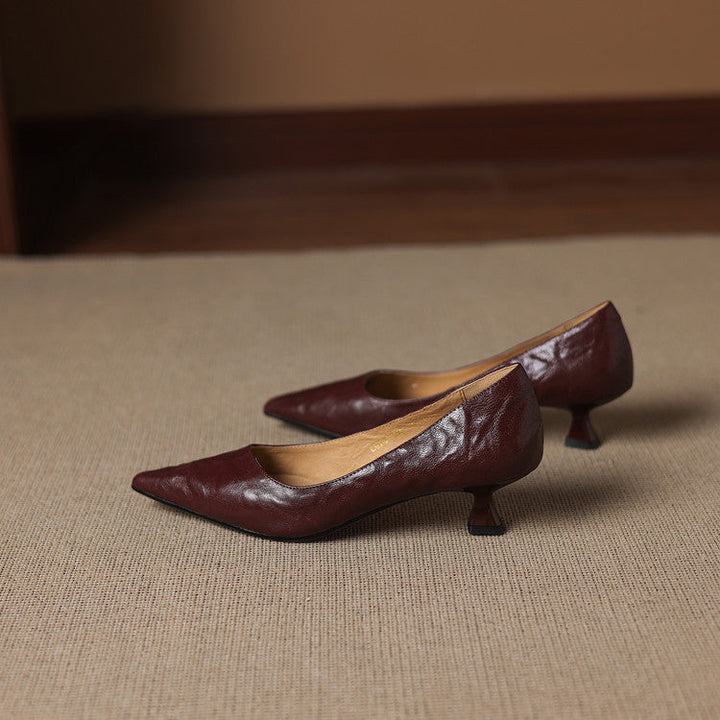 Rosa's Verrine Low Leather Pumps