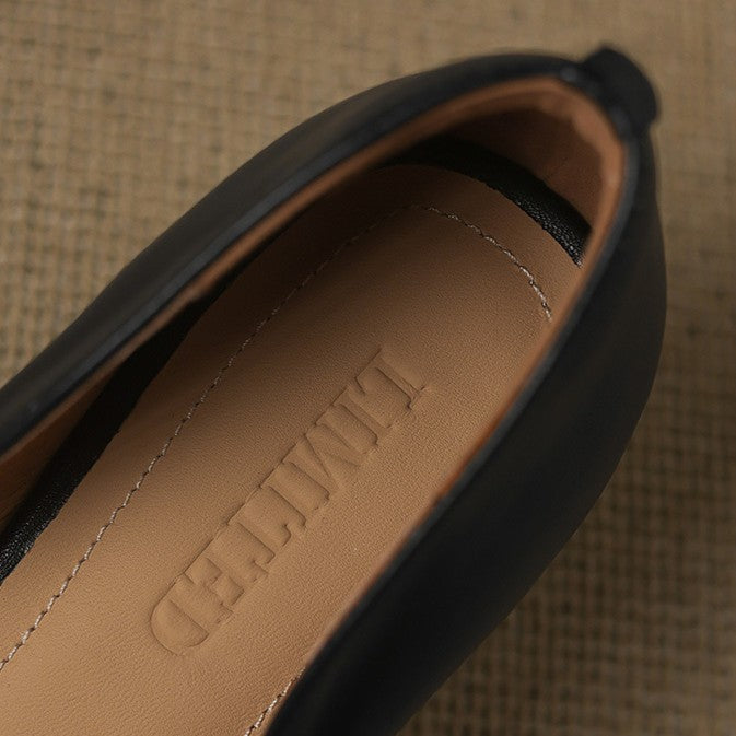 Rosa's Calenne Leather Kitten Heels