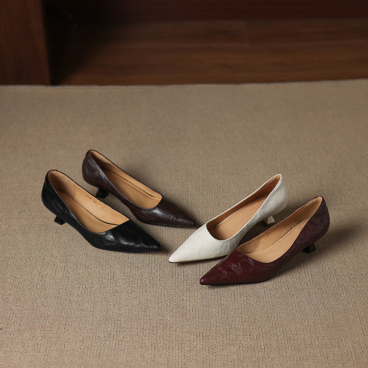 Rosa's Verrine Low Leather Pumps