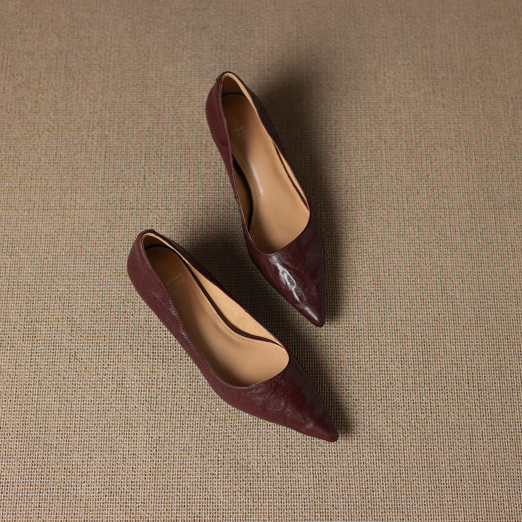Rosa's Verrine Low Leather Pumps