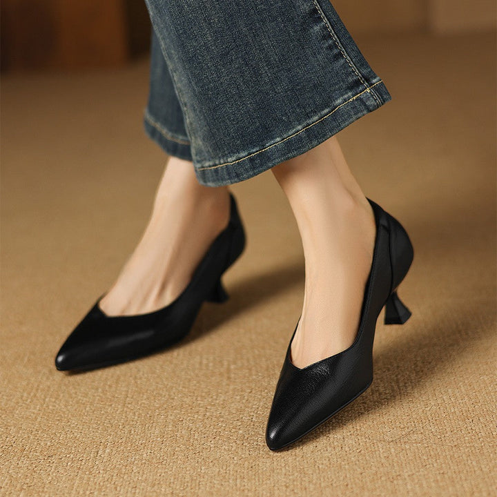 Rosa's Lunare Sculpt Leather Pumps