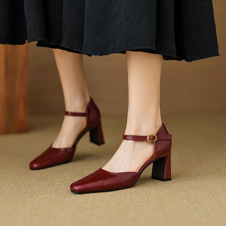 Rosa's Virelle d'Orsay Leather Heels
