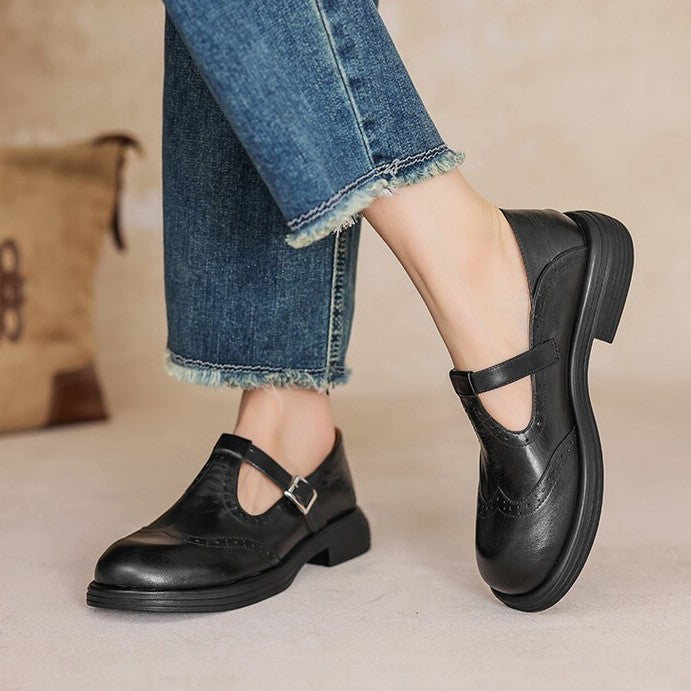 Rosa's Veloria Leather Mary Janes