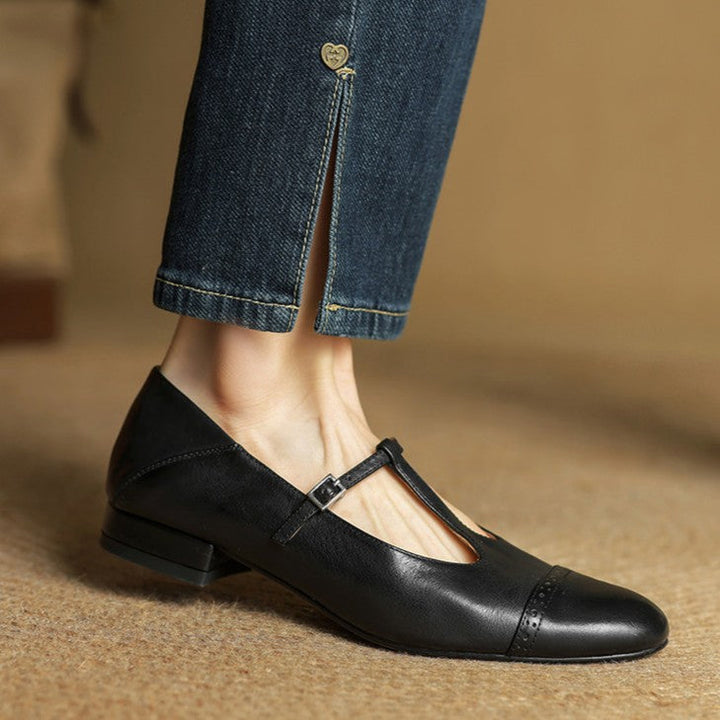 Rosa's Esmira T-Strap Leather Mary Janes