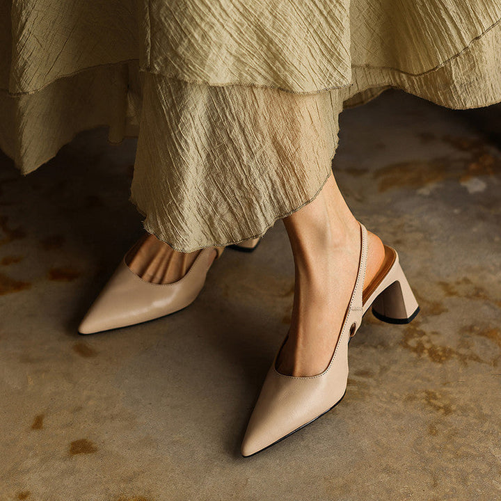 Rosa's Cielle Slingback Leather Heels