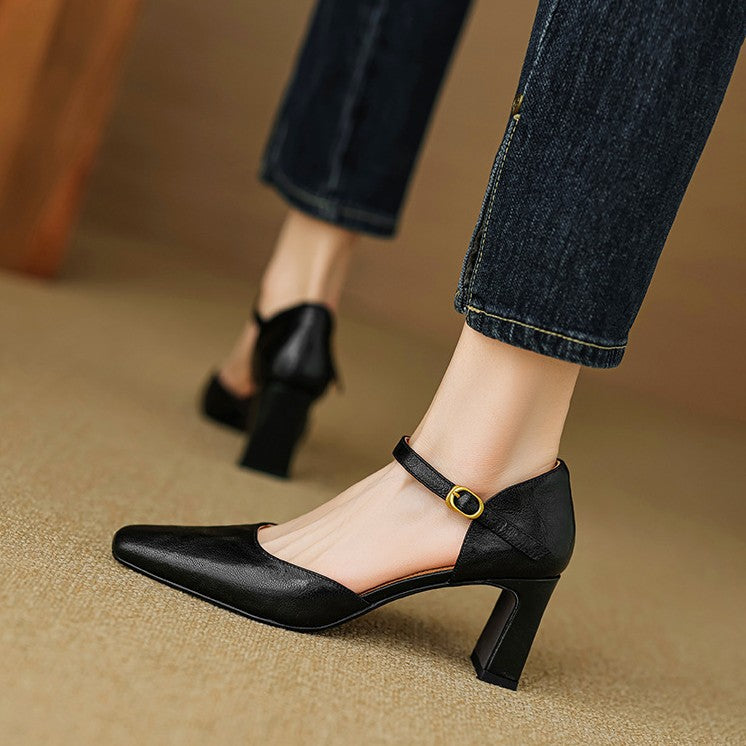 Rosa's Virelle d'Orsay Leather Heels