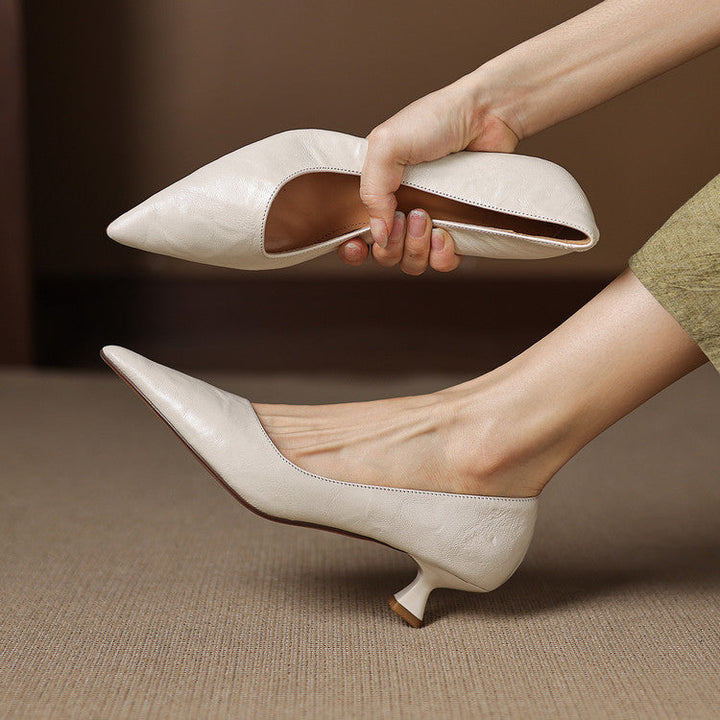 Rosa's Verrine Low Leather Pumps