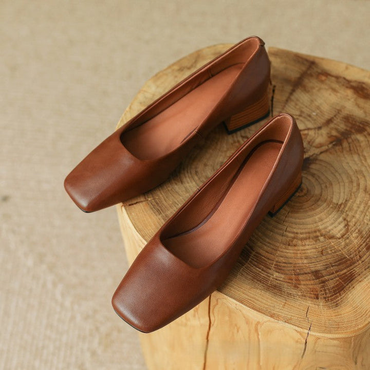 Rosa's Norvyn Square Leather Pumps