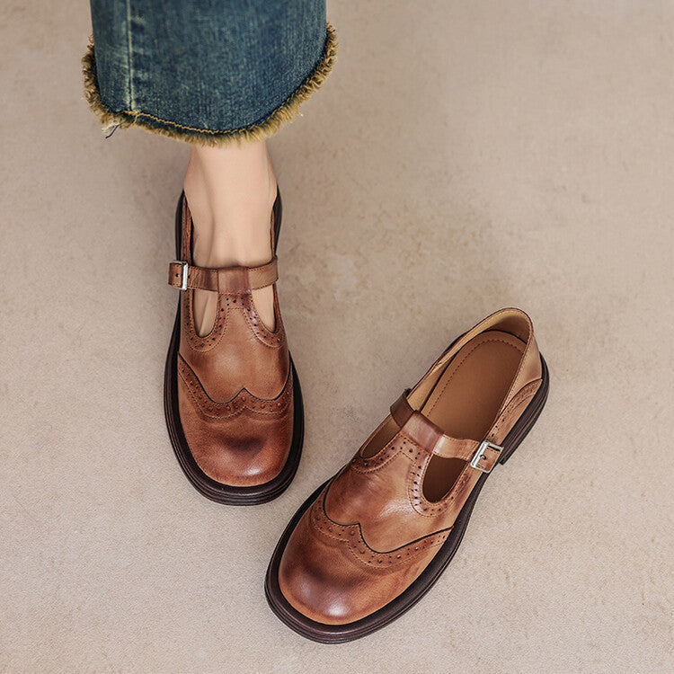 Rosa's Veloria Leather Mary Janes