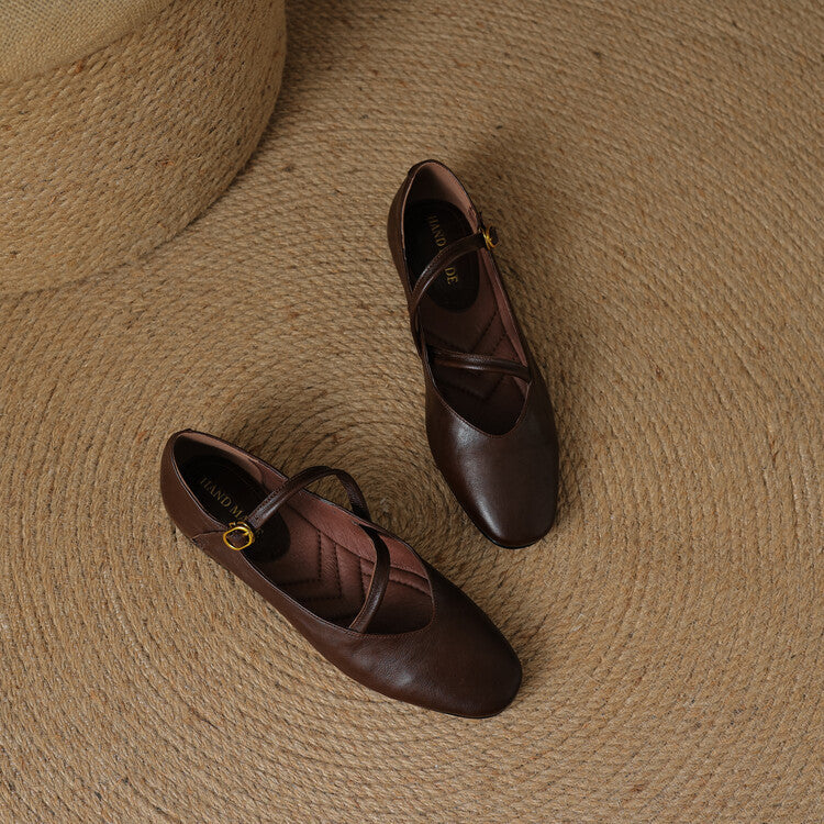 Rosa's Aurelle Strap Leather Mary Janes