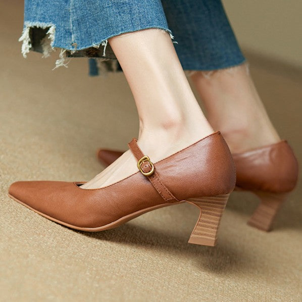 Rosa's Orvane Leather Heels