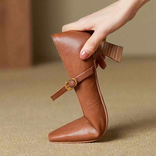 Rosa's Orvane Leather Heels