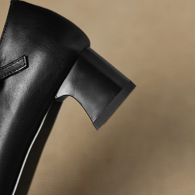 Rosa's Marvane Leather Kitten Heels