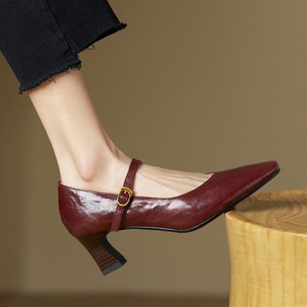 Rosa's Orvane Leather Heels