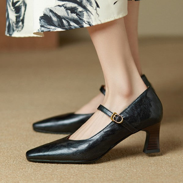 Rosa's Orvane Leather Heels