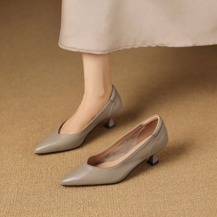 Rosa's Lunare Sculpt Leather Pumps