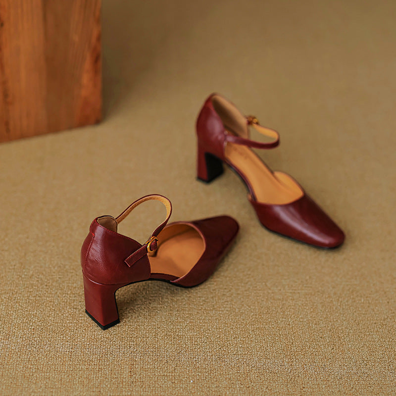 Rosa's Virelle d'Orsay Leather Heels