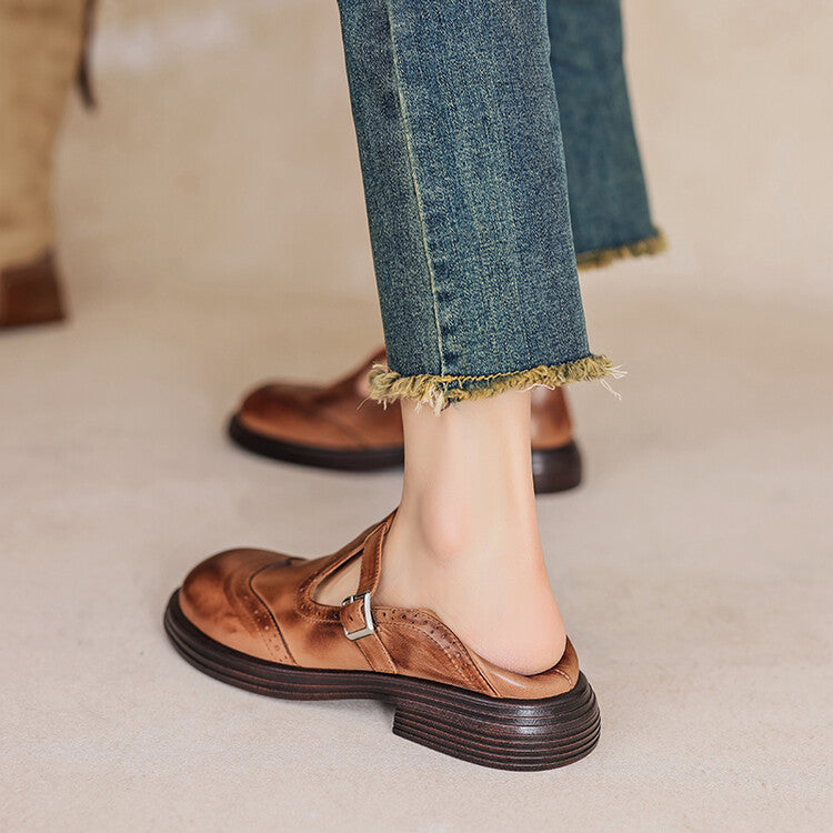Rosa's Veloria Leather Mary Janes