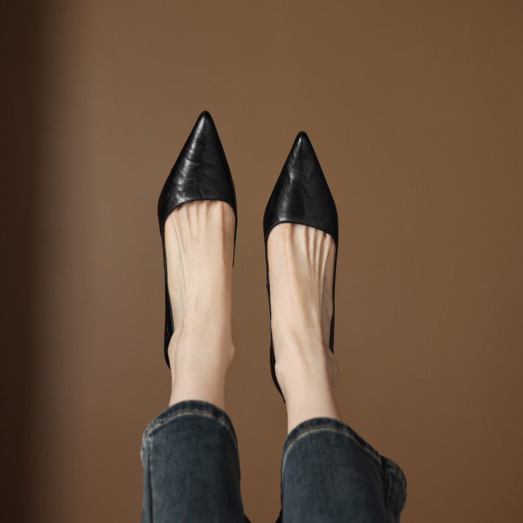 Rosa's Verrine Low Leather Pumps