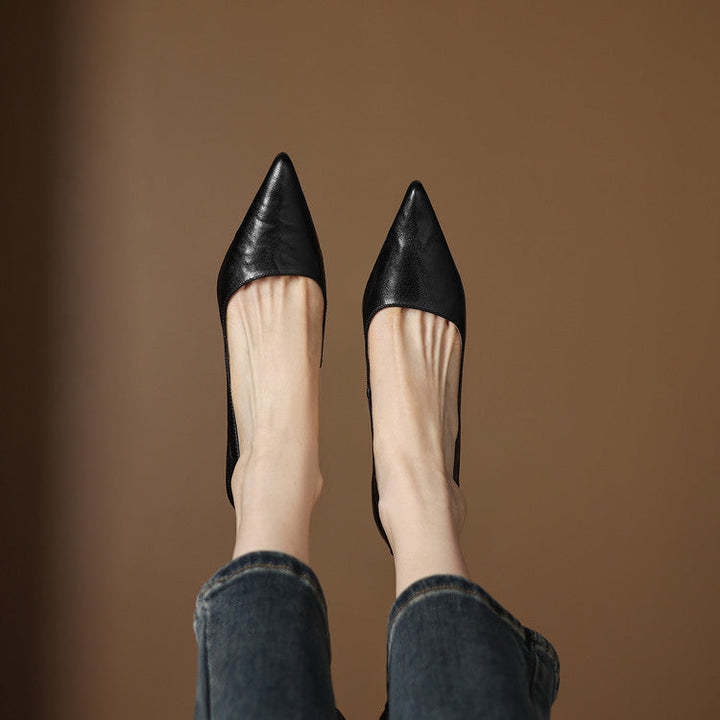 Rosa's Verrine Low Leather Pumps