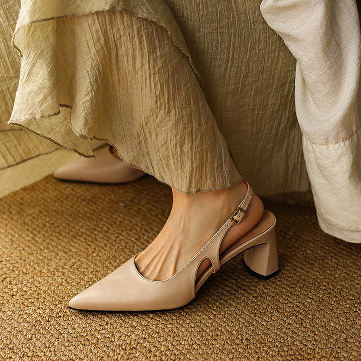 Rosa's Cielle Slingback Leather Heels