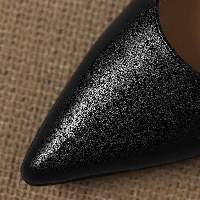 Rosa's Calenne Leather Kitten Heels