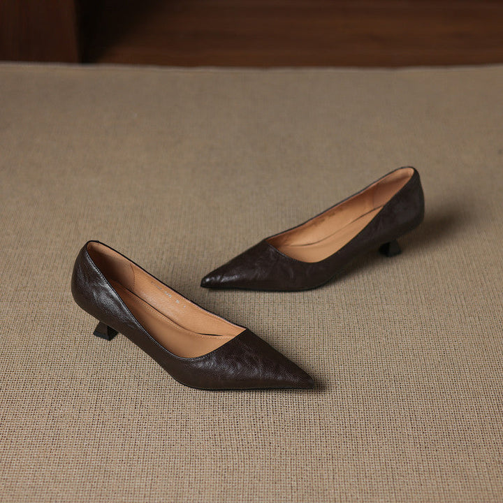 Rosa's Verrine Low Leather Pumps